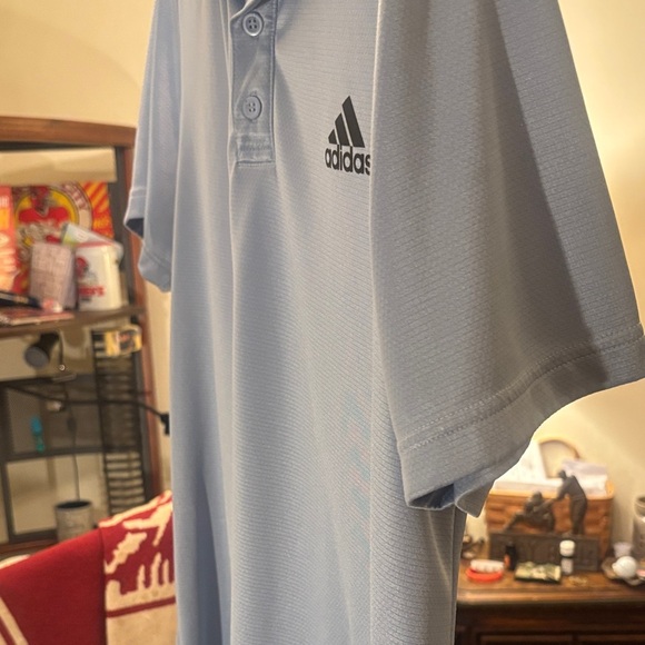 Adidas Men's Sky Blue Polo Shirt - Picture 4 of 7